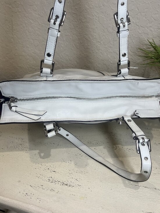 Coach (2008) East West Gallery Tote White Leather Tote Shoulder Handbag Y2K main image 9